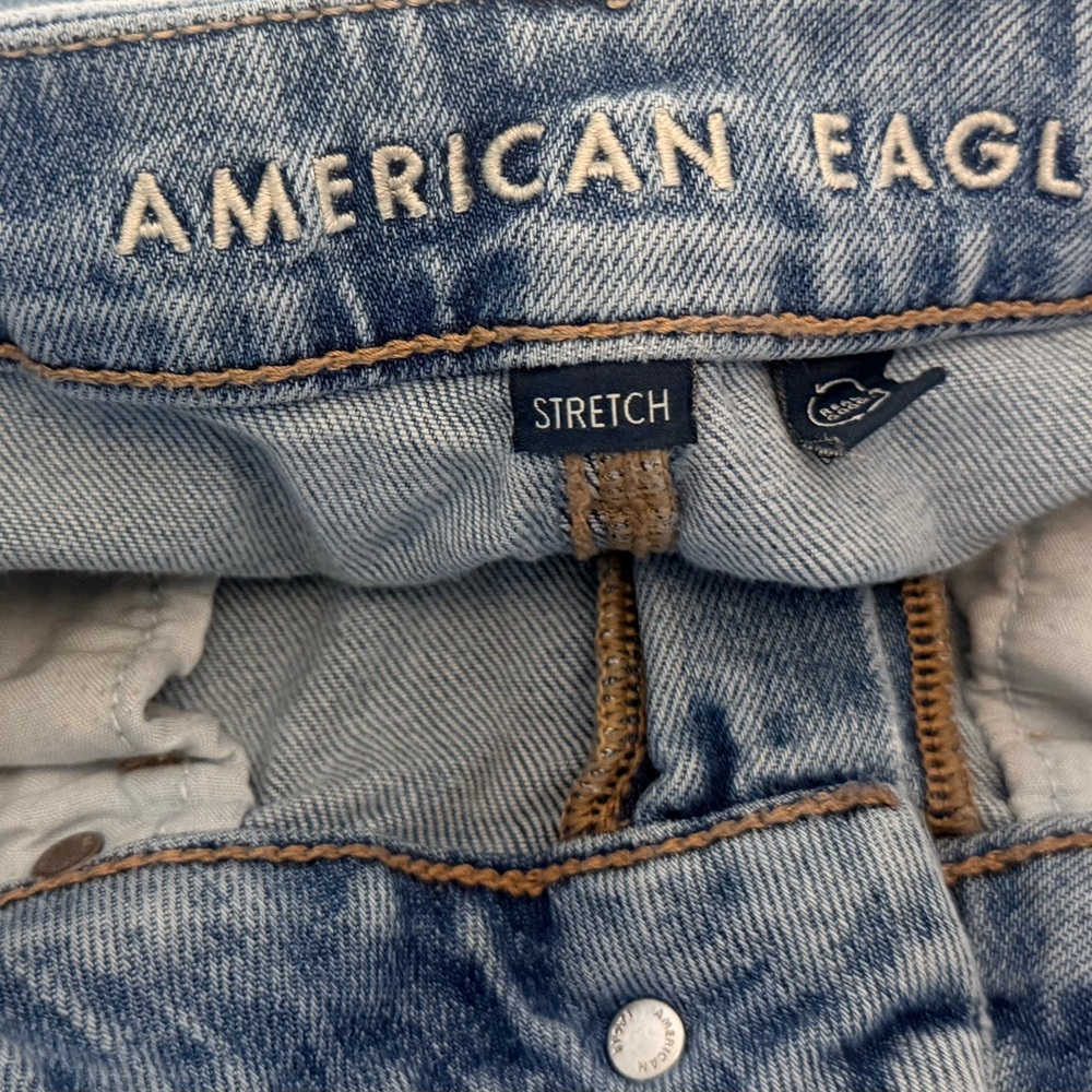 American Eagle Super High Waist Baggy Wide Leg Cargo Jeans - Size 00 Regular - Picture 3 of 8
